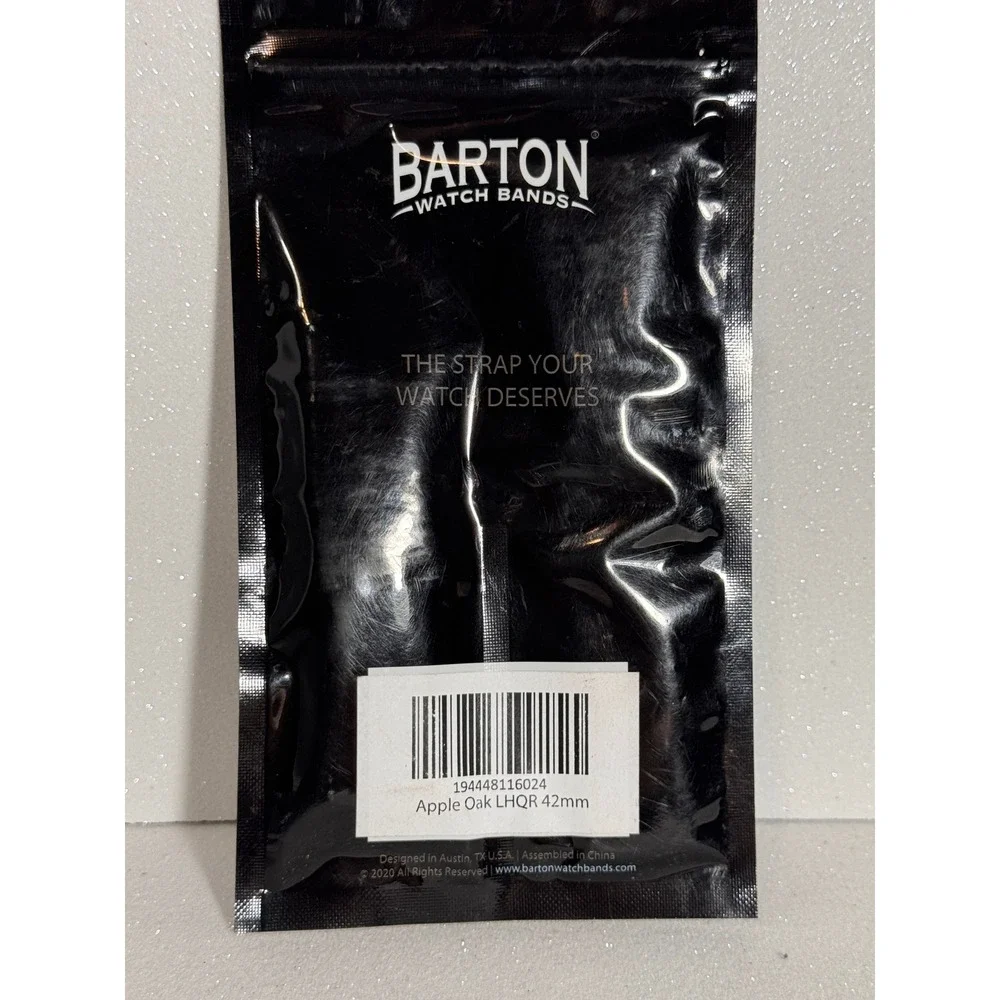 Barton Watch Bands Apple Oak Leather Strap for Apple Watch 42mm LHQR Brown